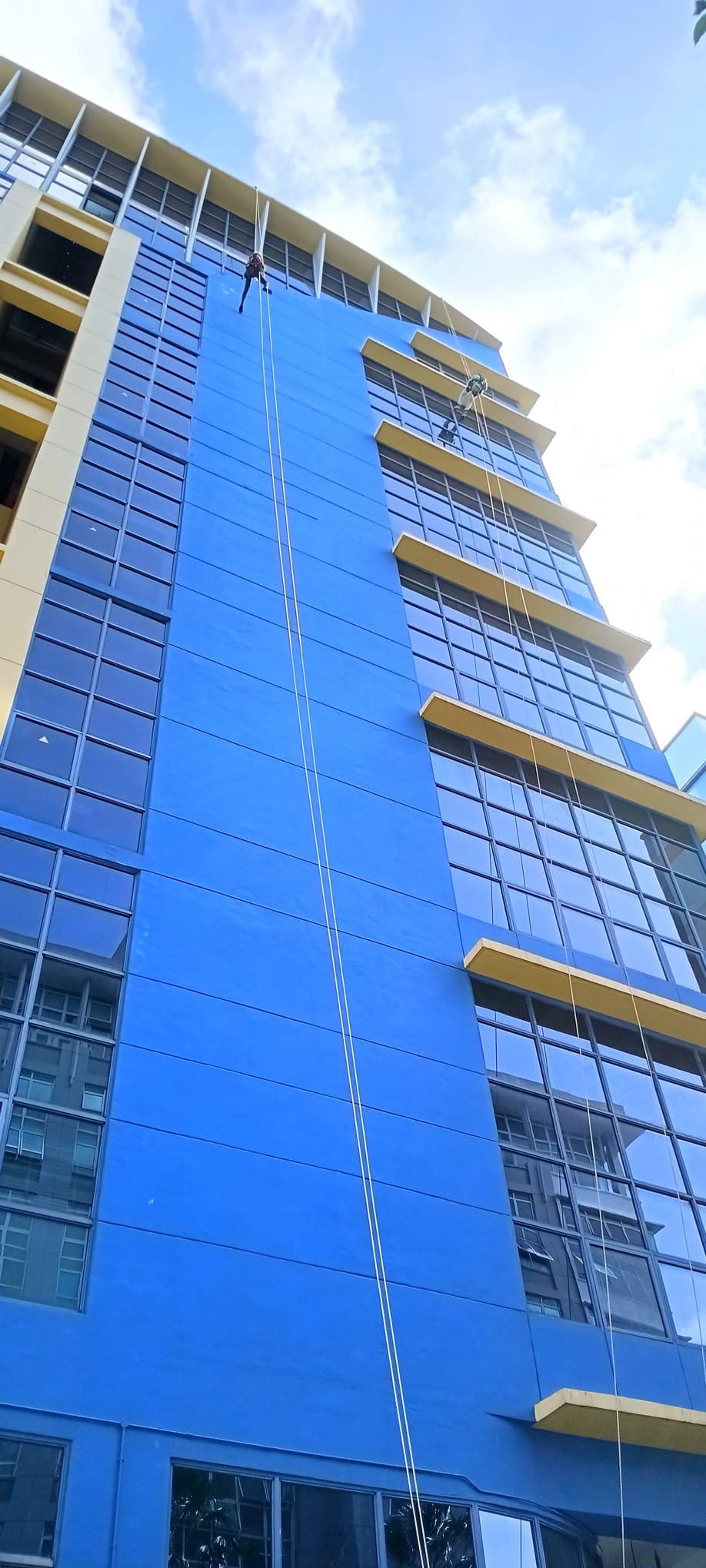 Blue building elevation at Bukit Batok Crescent
