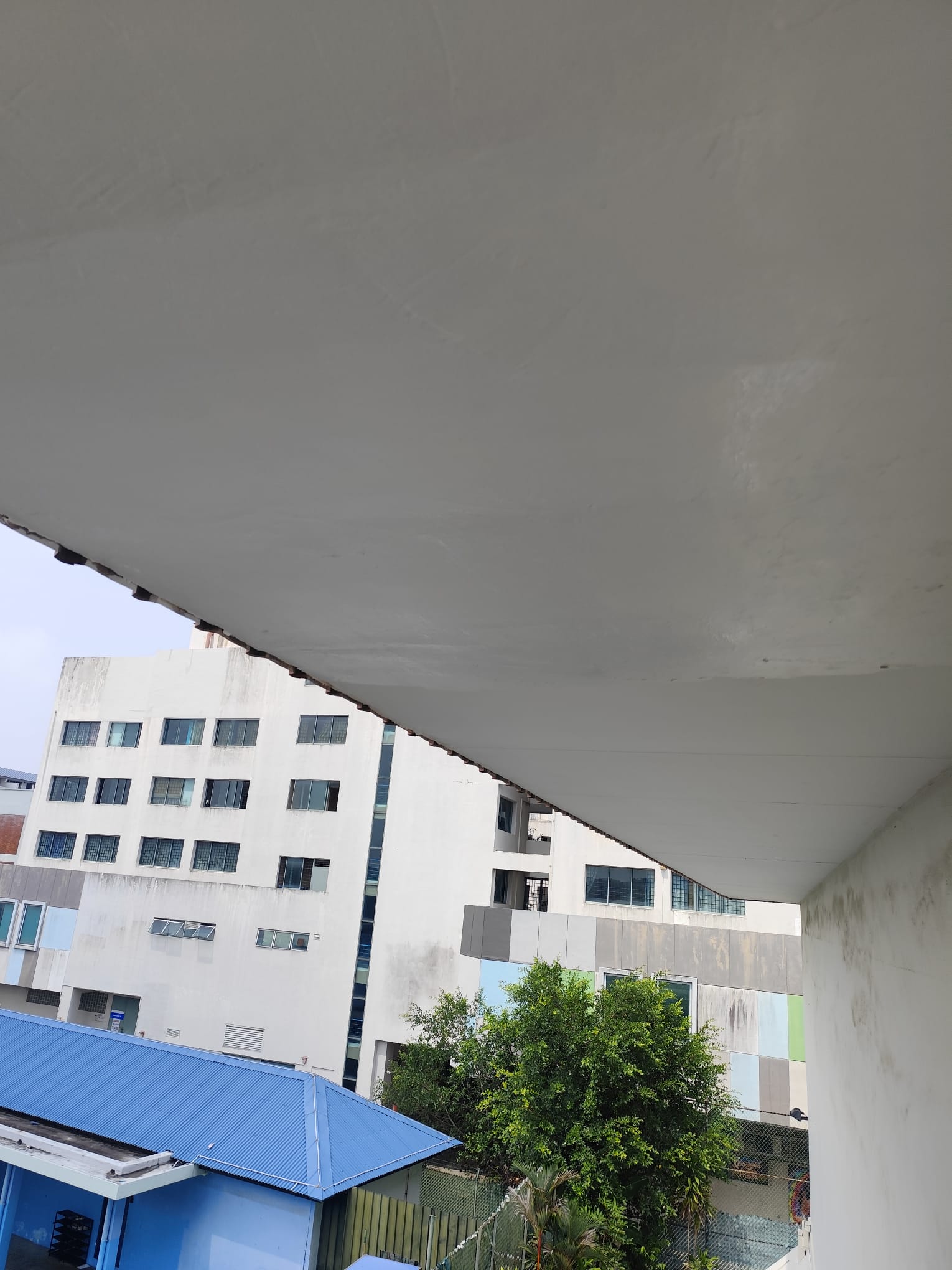 Soffit surface after the recorded rectification at St Gregory Hall
