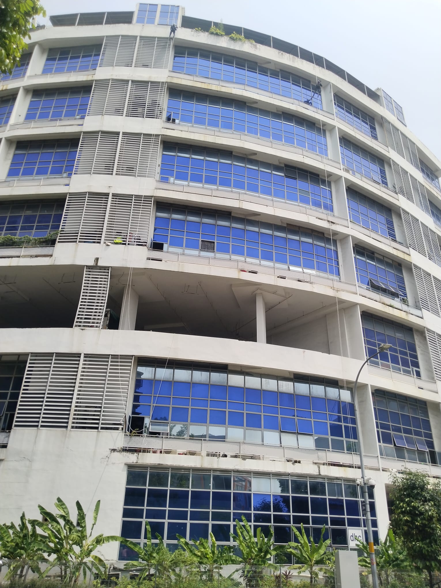 Curved building frontage at Toh Guan Road East